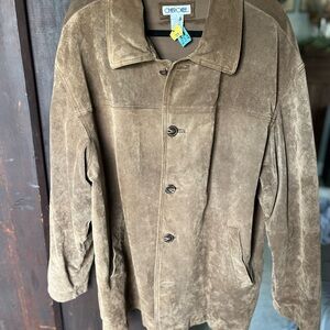 Cherokee Men's Tan Suede Shirt Jacket